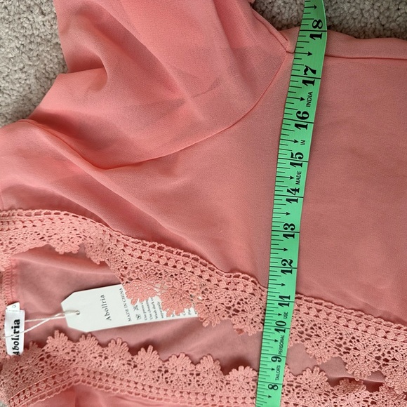 NWT ABOLLRIA Peach Lace Coverup Small - Picture 13 of 13